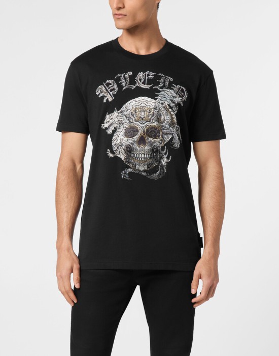 футболка  от бренда philipp plein вид слева