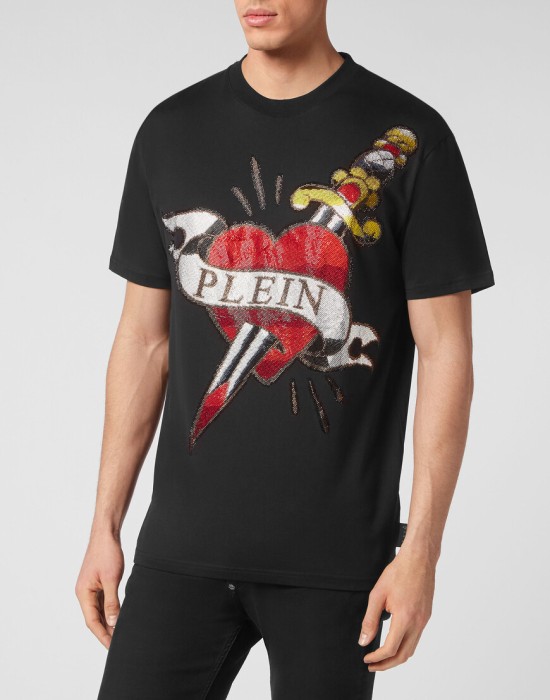 футболка  от бренда philipp plein вид слева