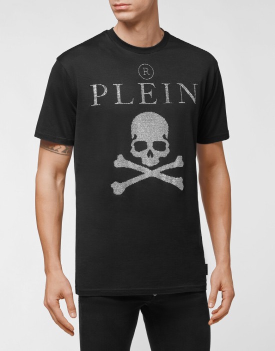 футболка  от бренда philipp plein вид слева
