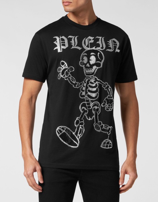футболка  от бренда philipp plein вид слева