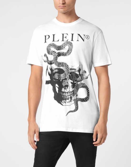 футболка  от бренда philipp plein вид слева