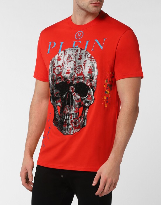 футболка  от бренда philipp plein вид слева
