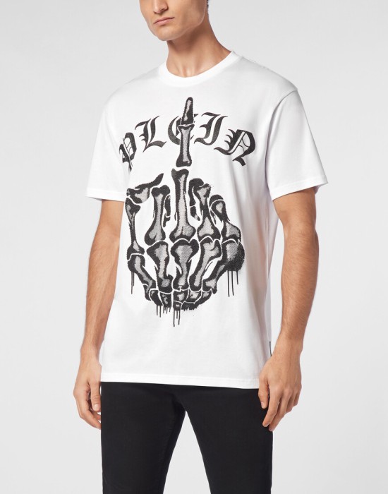 футболка  от бренда philipp plein вид слева