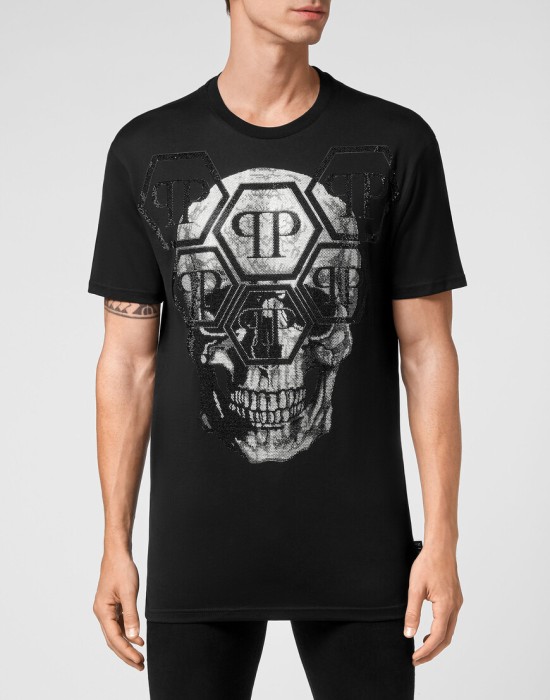 футболка  от бренда philipp plein вид слева