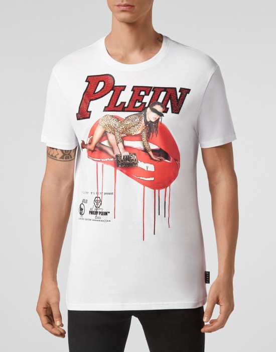 футболка  от бренда philipp plein вид слева