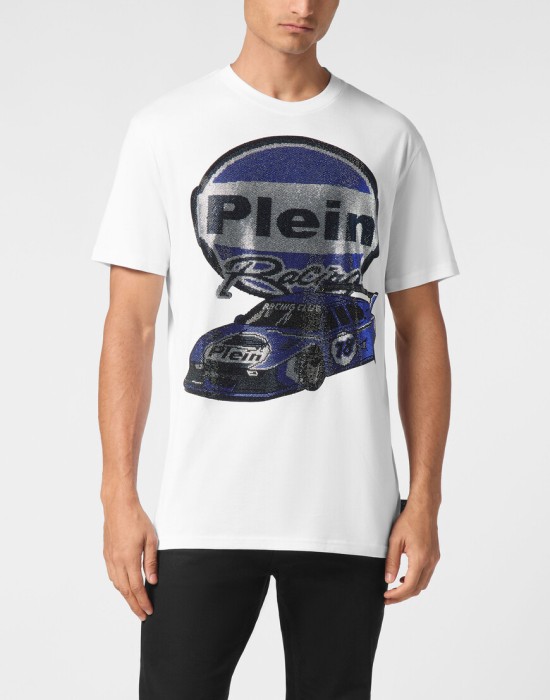 футболка  от бренда philipp plein вид слева