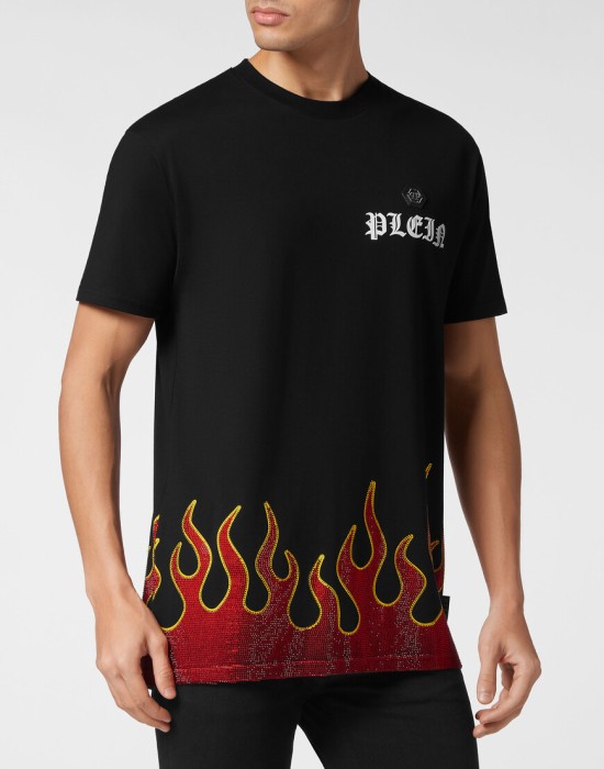 футболка  от бренда philipp plein вид слева