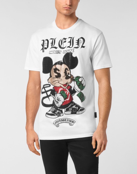 футболка  от бренда philipp plein вид слева