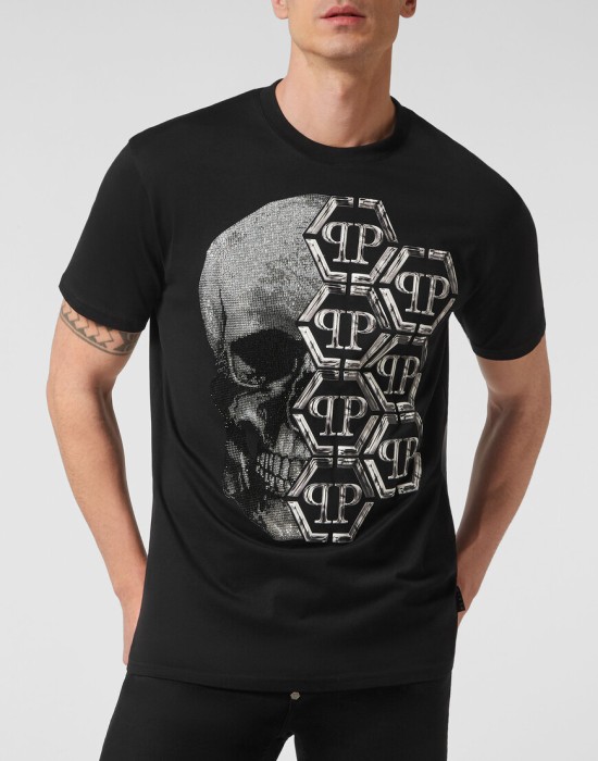 футболка  от бренда philipp plein вид слева
