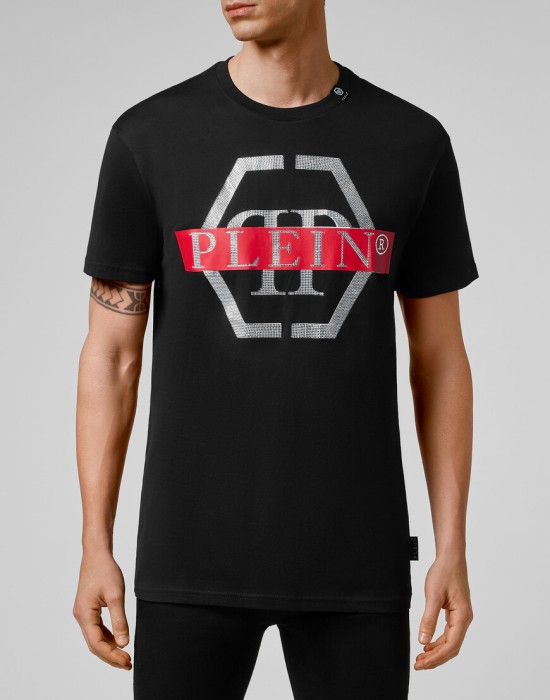 футболка  от бренда philipp plein вид слева