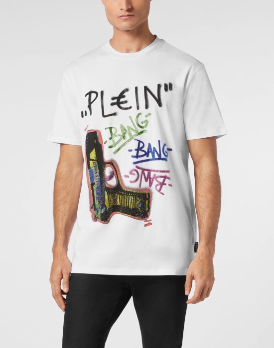 футболка  от бренда philipp plein вид слева