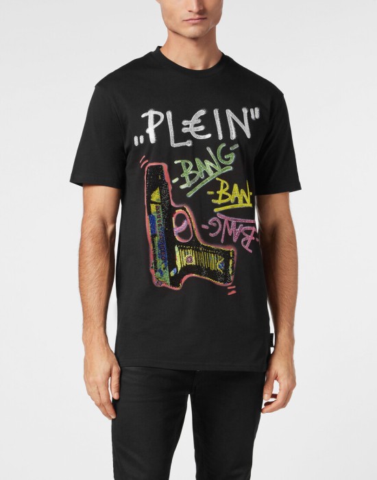 футболка  от бренда philipp plein вид слева