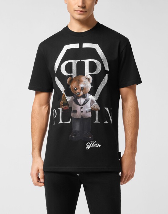 футболка  от бренда philipp plein вид слева