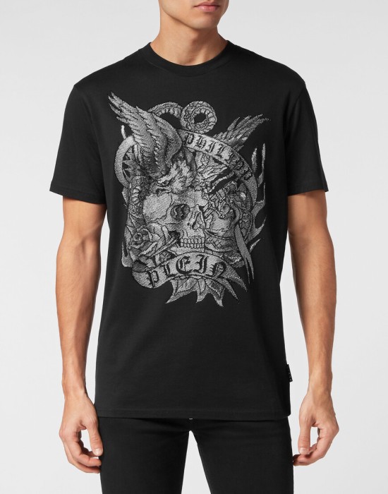 футболка  от бренда philipp plein вид слева
