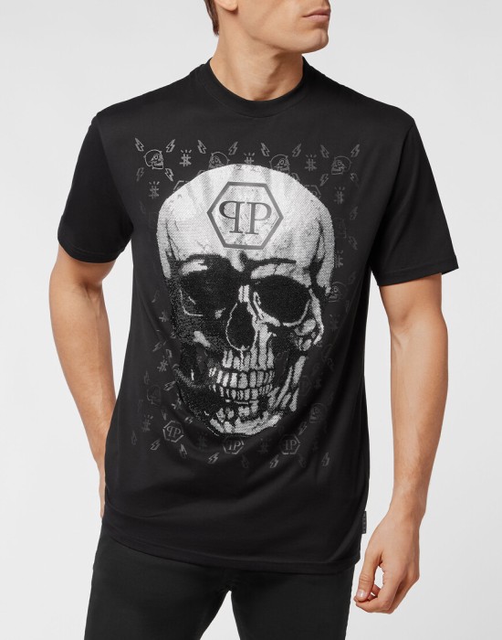 футболка  от бренда philipp plein вид слева