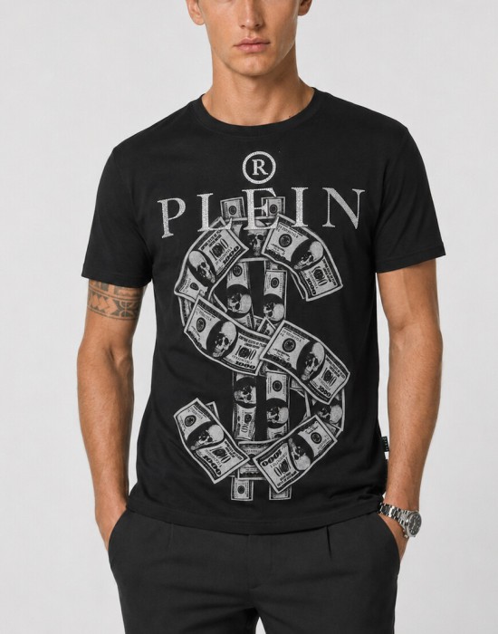футболка  от бренда philipp plein вид слева