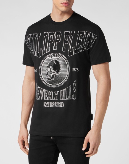 футболка  от бренда philipp plein вид слева