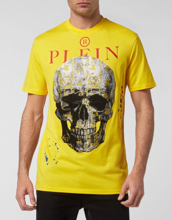 футболка  от бренда philipp plein вид слева