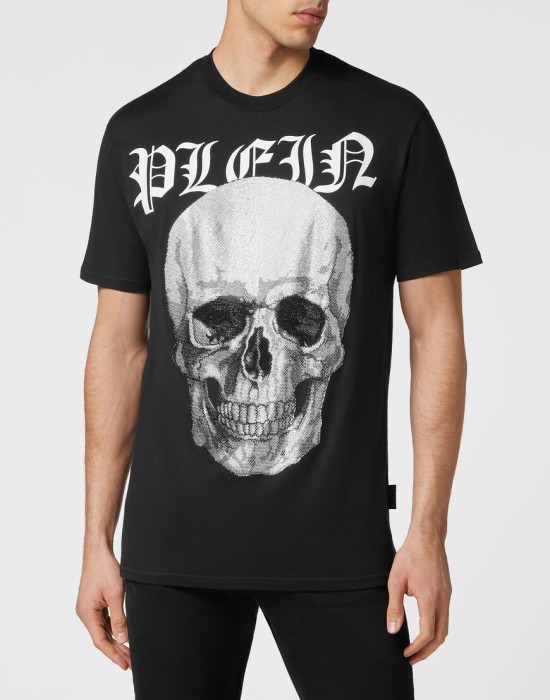 футболка  от бренда philipp plein вид слева