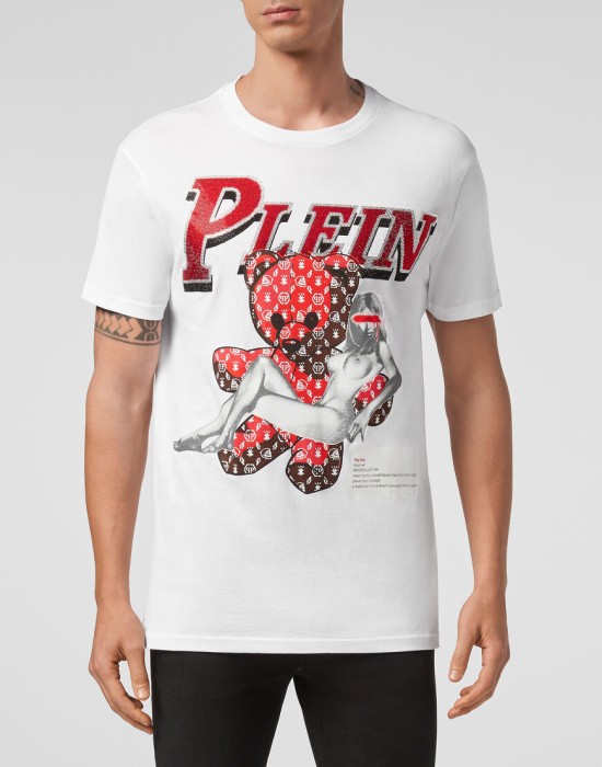футболка  от бренда philipp plein вид слева