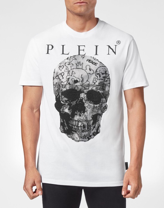 футболка  от бренда philipp plein вид слева