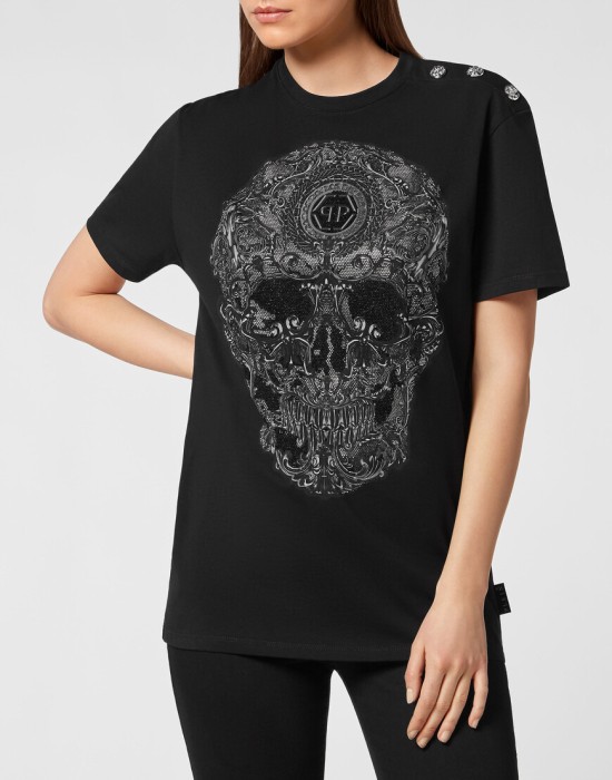 футболка от бренда philipp plein вид слева