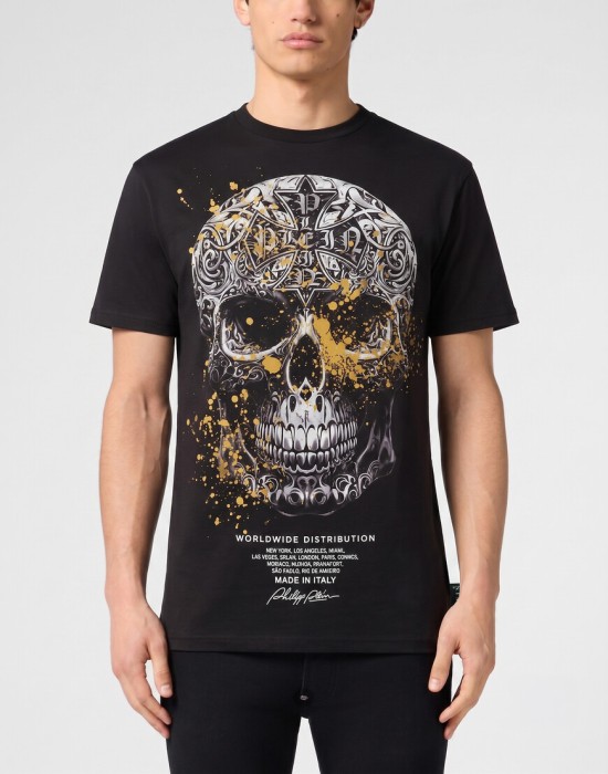 футболка от бренда philipp plein вид слева
