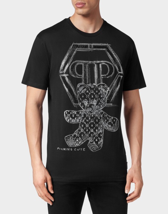 футболка от бренда philipp plein вид слева