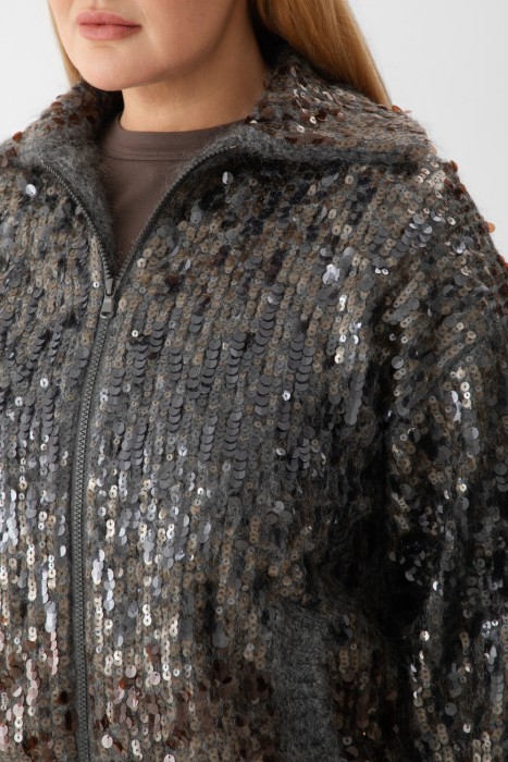 кардиган  модель dazzling dégradé embroidery из италии вид сбоку
