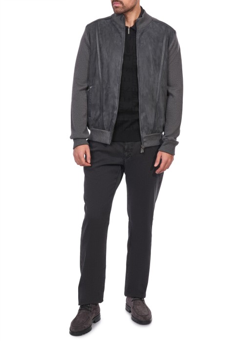 кардиган замшевый  от бренда zilli вид слева