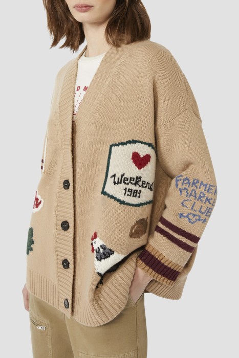 кардиган  из италии вид сбоку