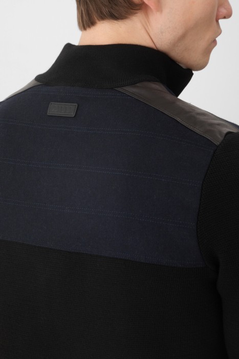 кардиган  из кожи спереди