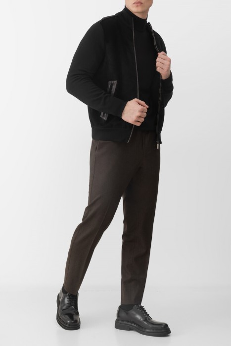 кардиган  из кожи спереди