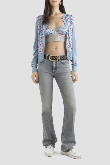 кардиган  из шелка спереди