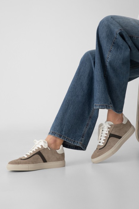 кеды  от бренда brunello cucinelli вид слева