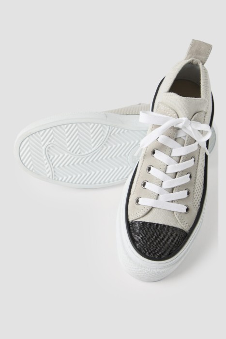 кеды  из хлопка спереди