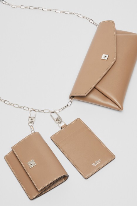 клатч maxmara из льна спереди