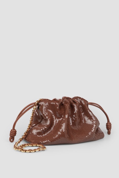 клатч  модель flamenco из льна спереди