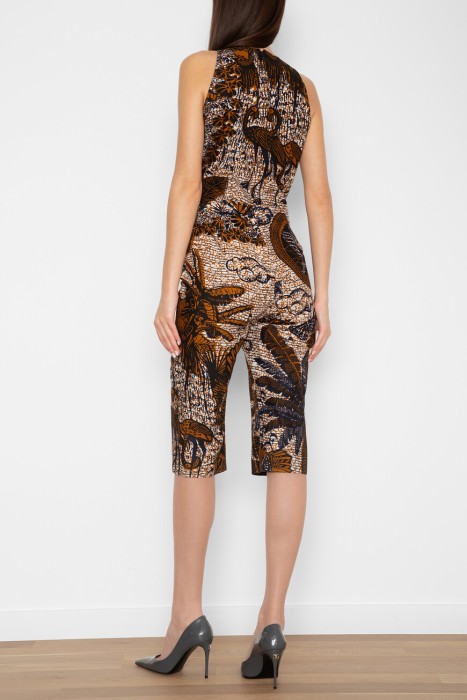 комбинезон  модель с принтом fauna от бренда dior вид слева