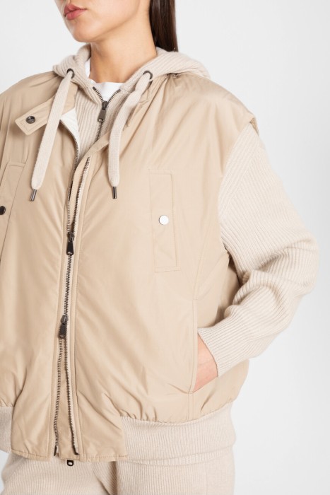 комплект из кардигана и жилета  из хлопка спереди