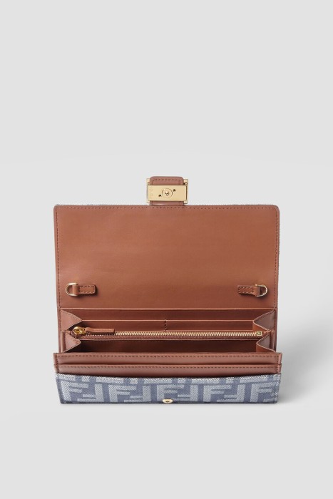 кошелек  модель baguette из льна спереди