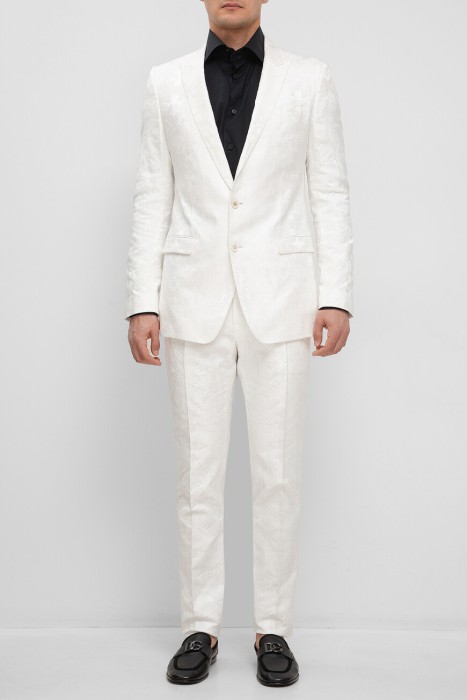 костюм  из фактурного жаккарда GK0RMT HJMI0 W0800 фотография