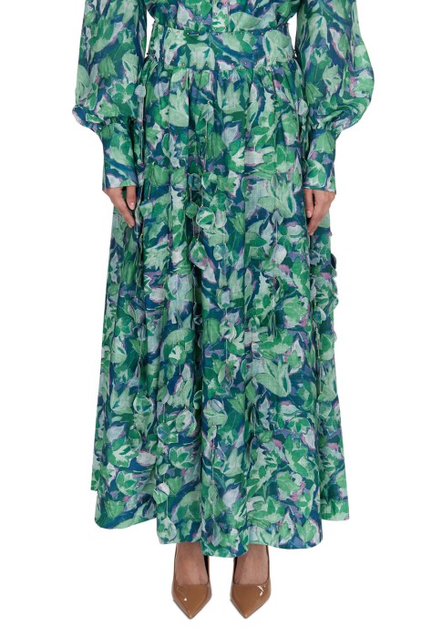 костюм с юбкой  из проверенных материалов спереди