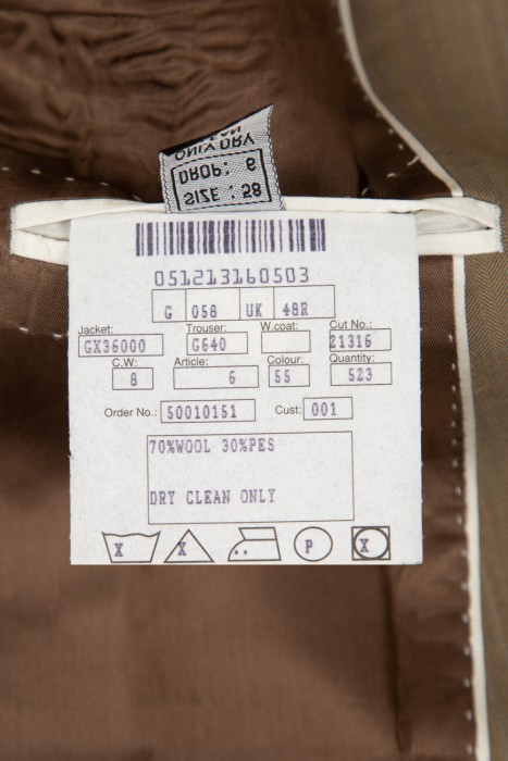 костюм  для взрослого возраста с изнаночной стороны