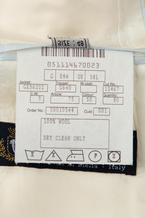 костюм  для взрослого возраста с изнаночной стороны