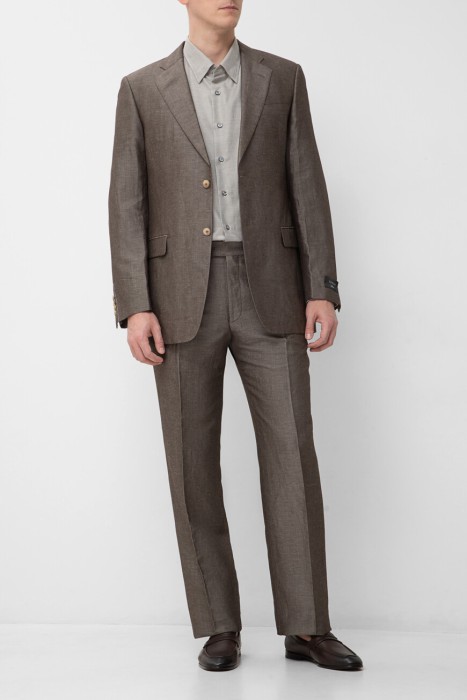 костюм  из льна спереди