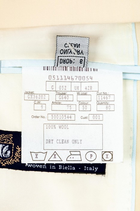 костюм  для взрослого возраста с изнаночной стороны