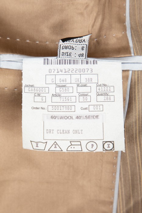 костюм  для взрослого возраста с изнаночной стороны