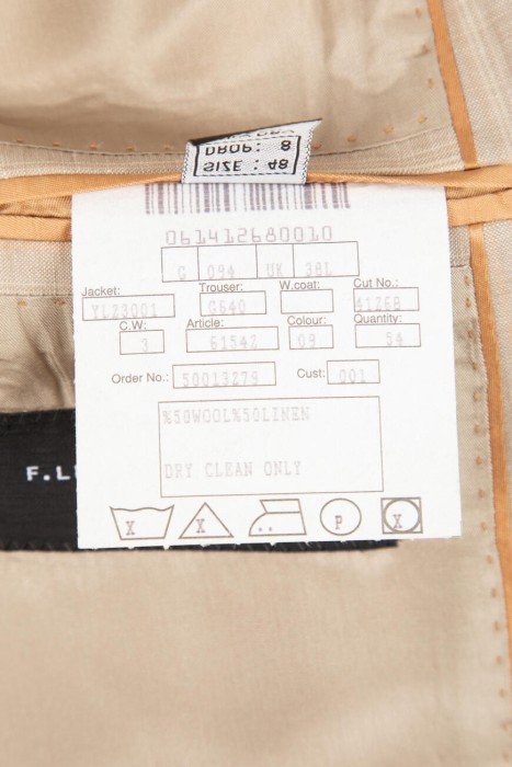 костюм  для взрослого возраста с изнаночной стороны