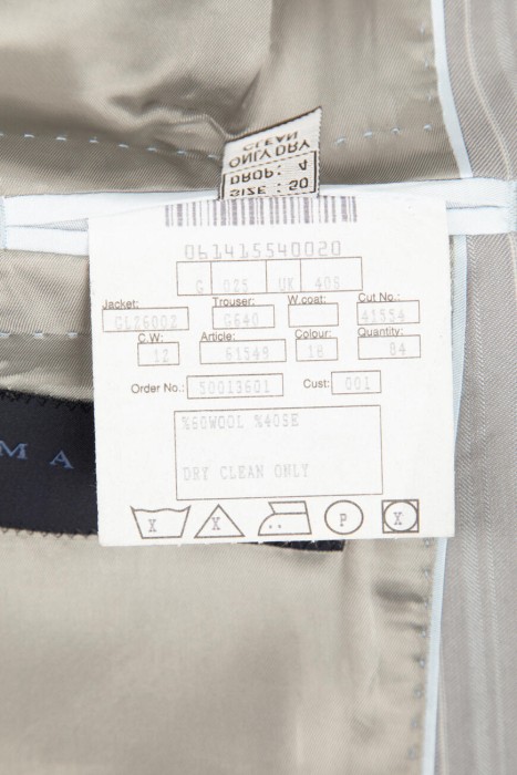 костюм  для взрослого возраста с изнаночной стороны